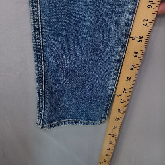 7 for All Mankind Edie Jeans Size 23 High Waist Crop Straight Leg Button Fly - Picture 9 of 16